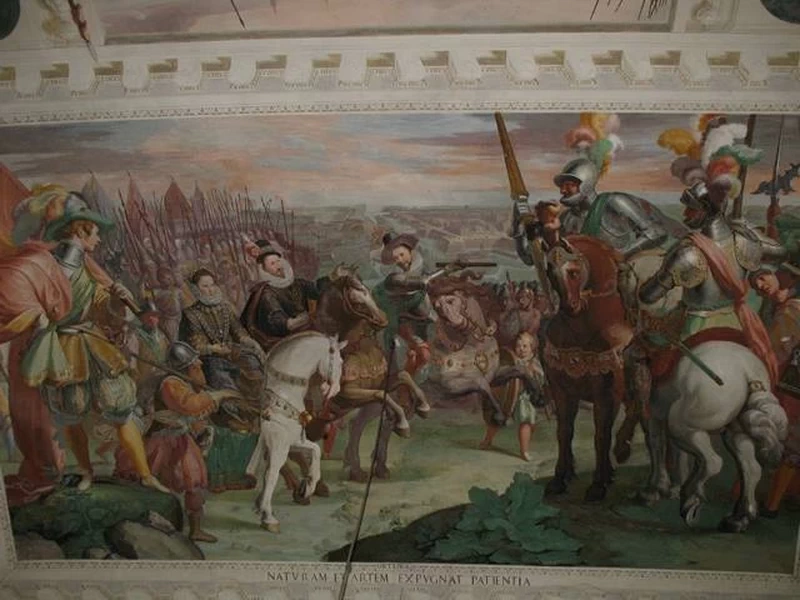Ambrogio Spinola che a Ostenda passa in rassegna le truppe - Villa Spinola di San Pietro